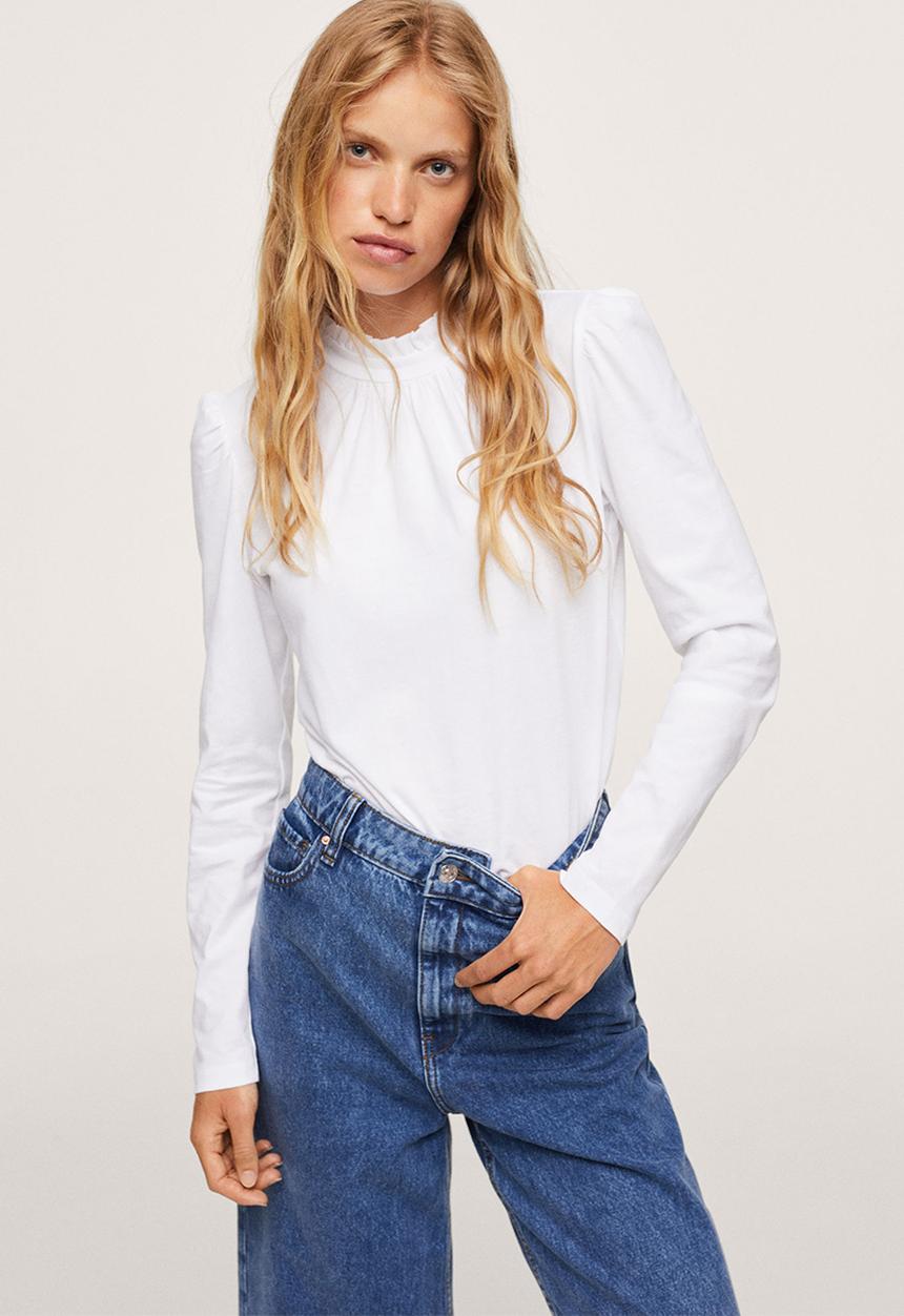 MANGO - T-shirt roca - white