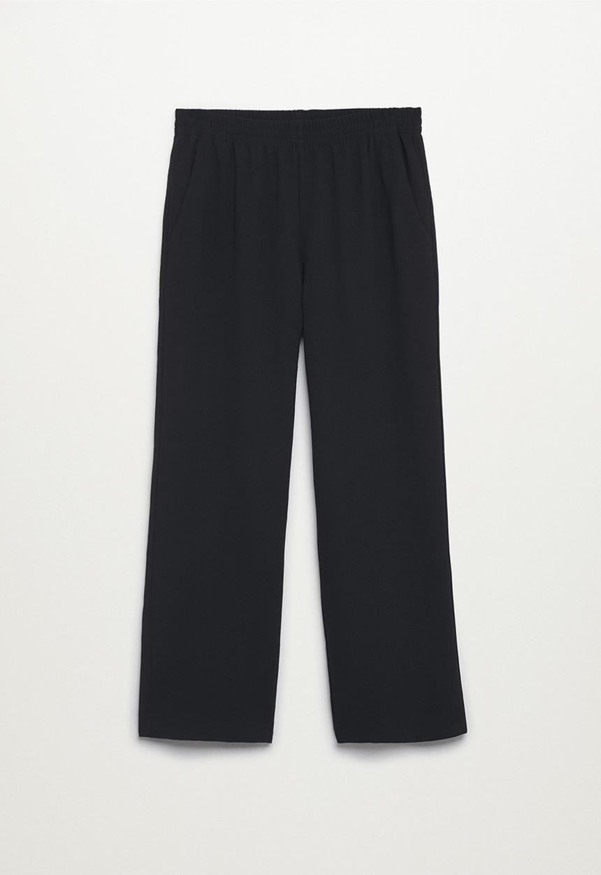 MANGO - Trousers rubber - black