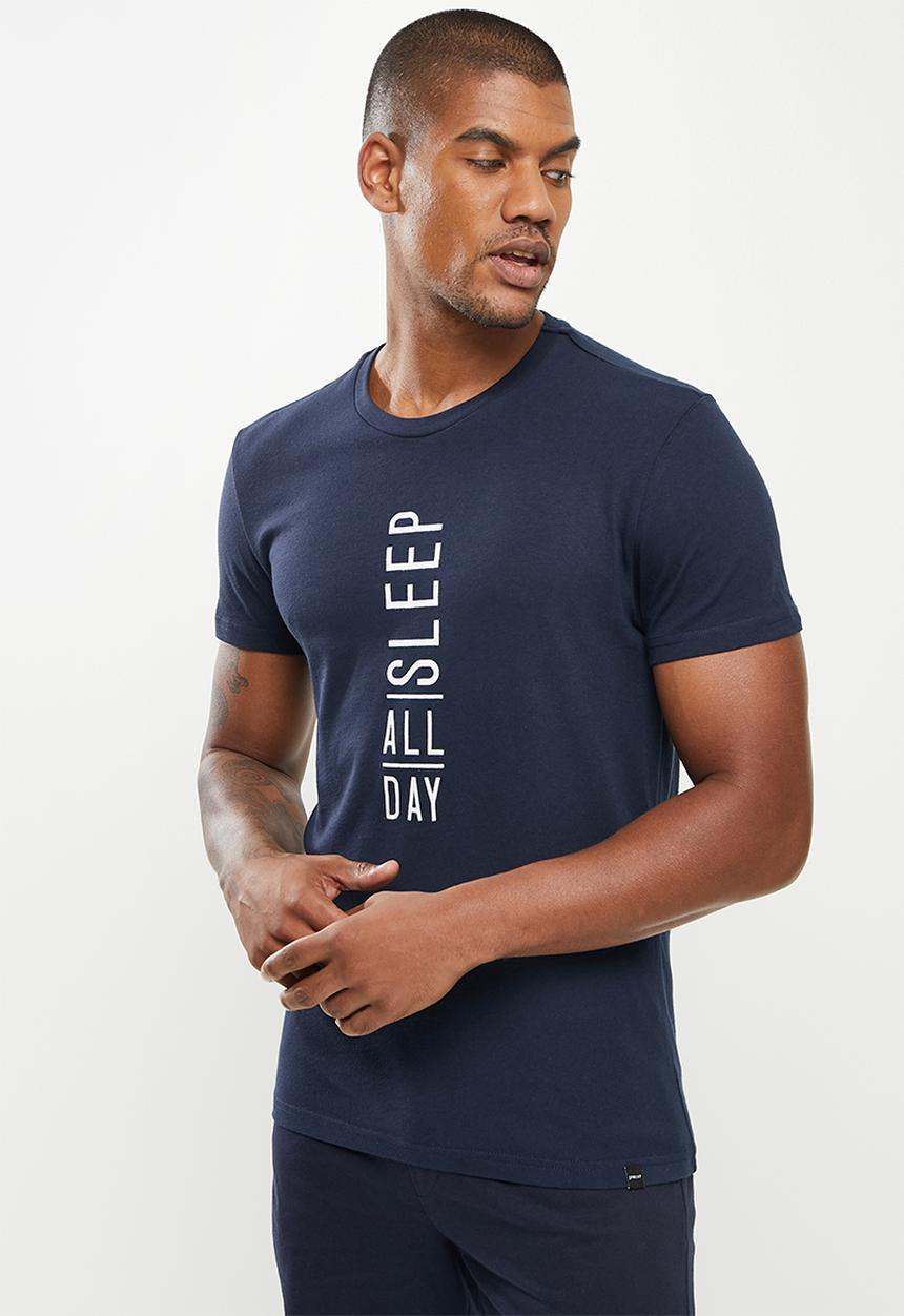 Superbalist - Graphic tee sleep set - navy