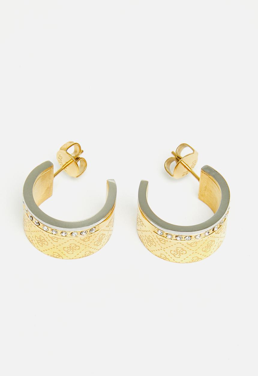 GUESS - Round harmony 4g bico & crys band rhyg - gold