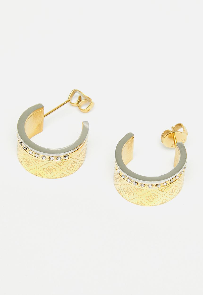 GUESS - Round harmony 4g bico & crys band rhyg - gold
