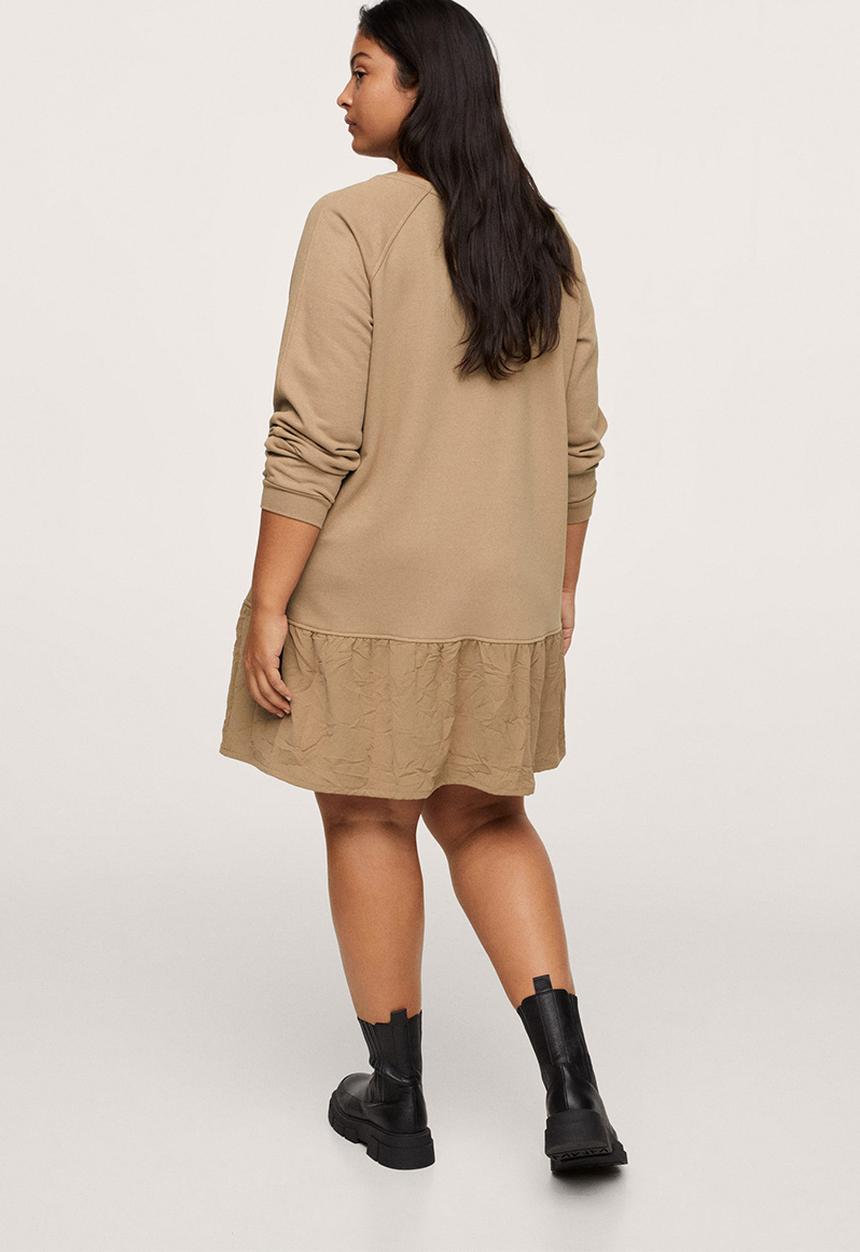MANGO - Plus dress duplex - medium brown