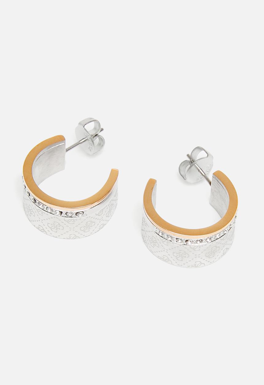 GUESS - Round harmony 4g bico & crys band rhrg - silver