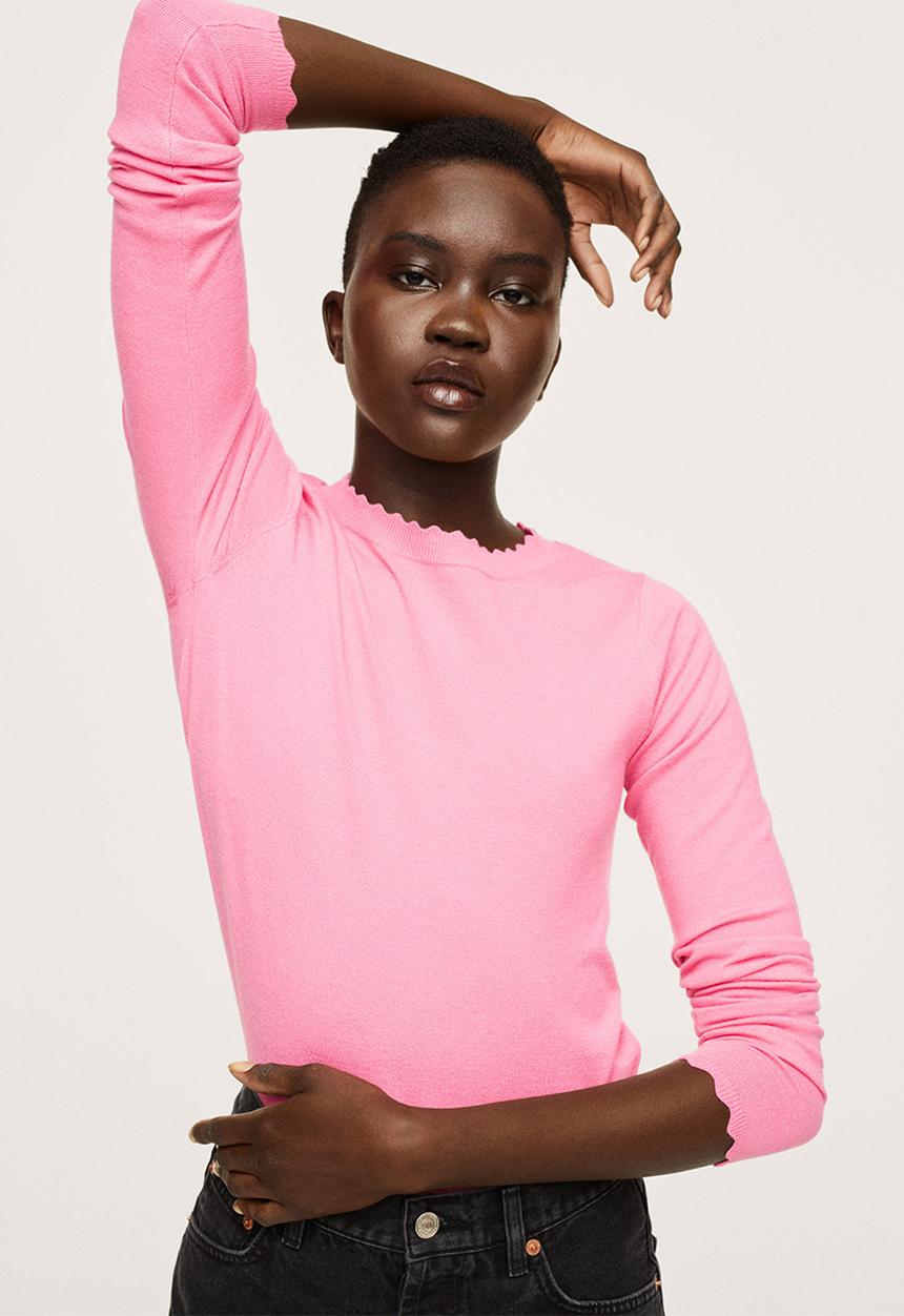 MANGO - Sweater mispia - bright pink