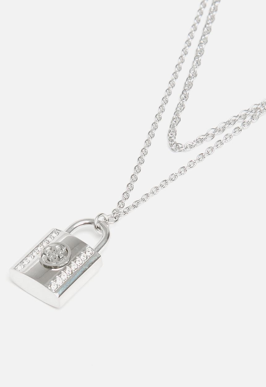 GUESS - Keep me close triple chain 4g lock rh - silver
