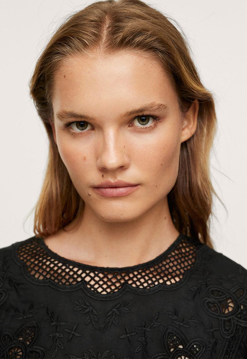 MANGO - Blouse nat - black