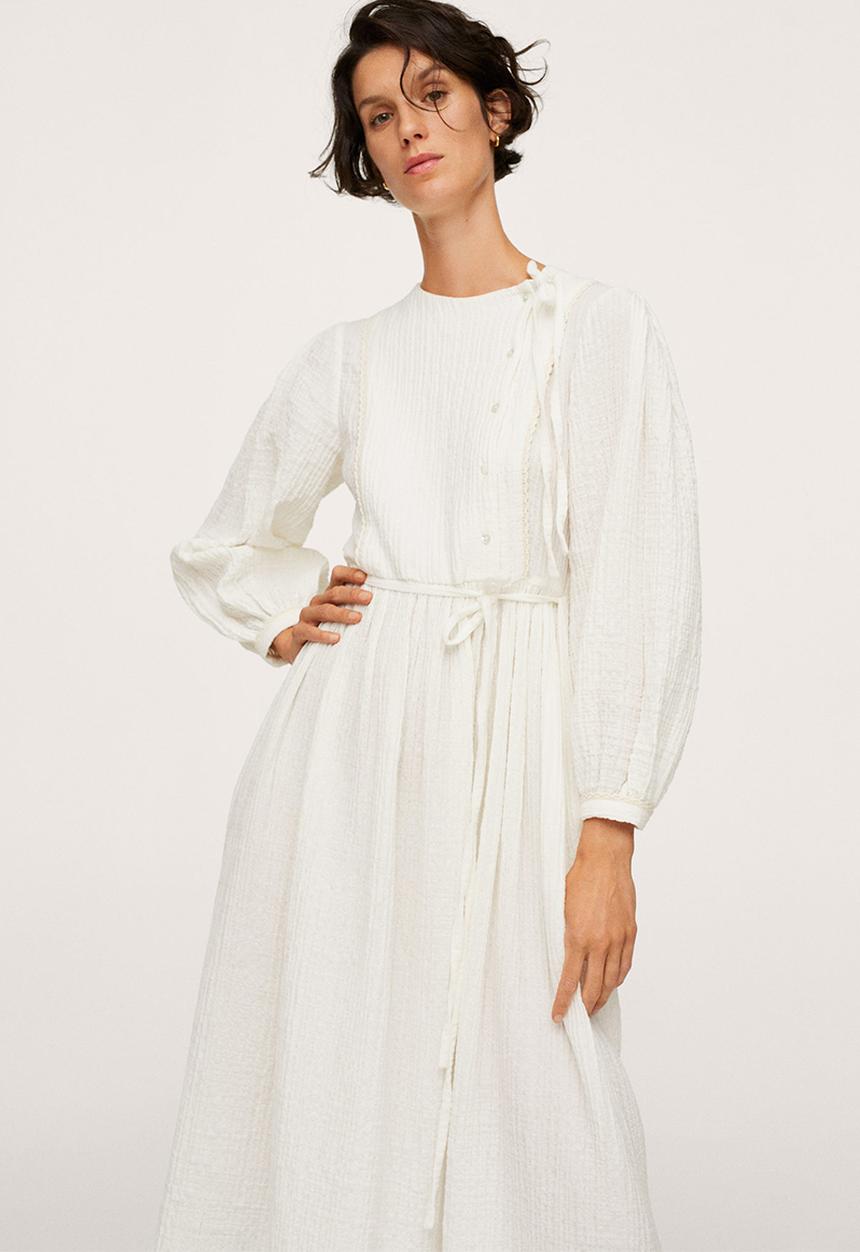 MANGO - Dress sirope - light beige