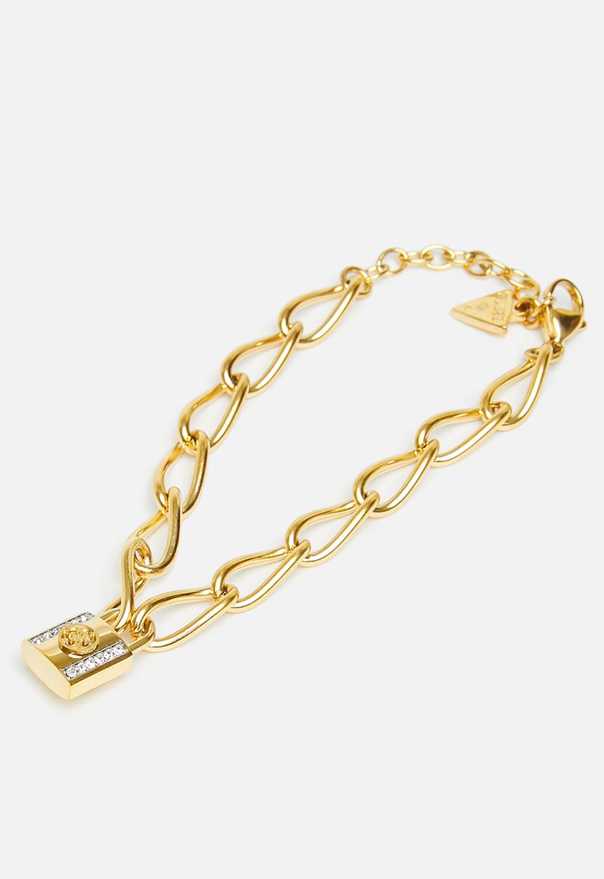 GUESS - Keep me closebold chain 4g & peony padlock yg - gold