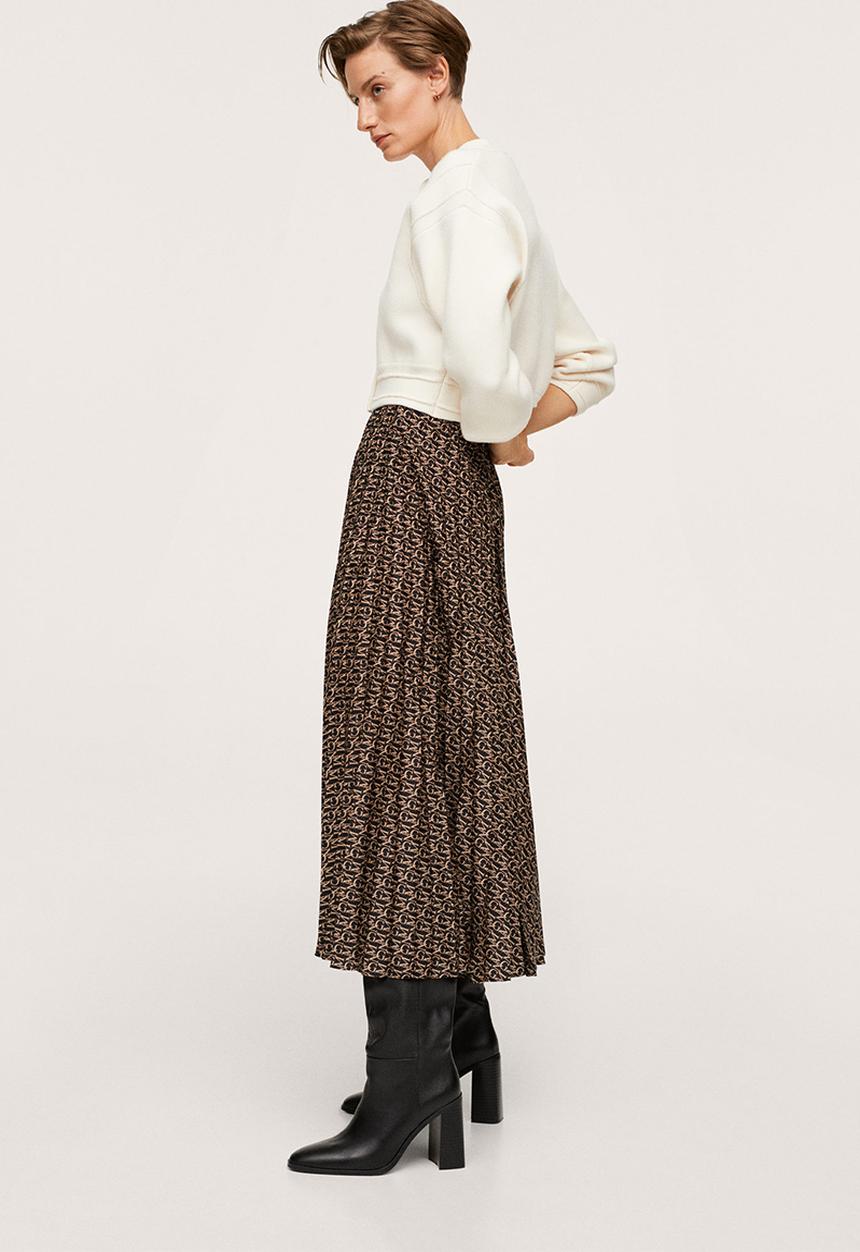 MANGO - Skirt quanti - black