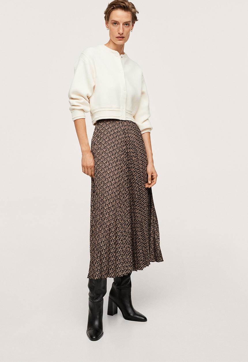 MANGO - Skirt quanti - black