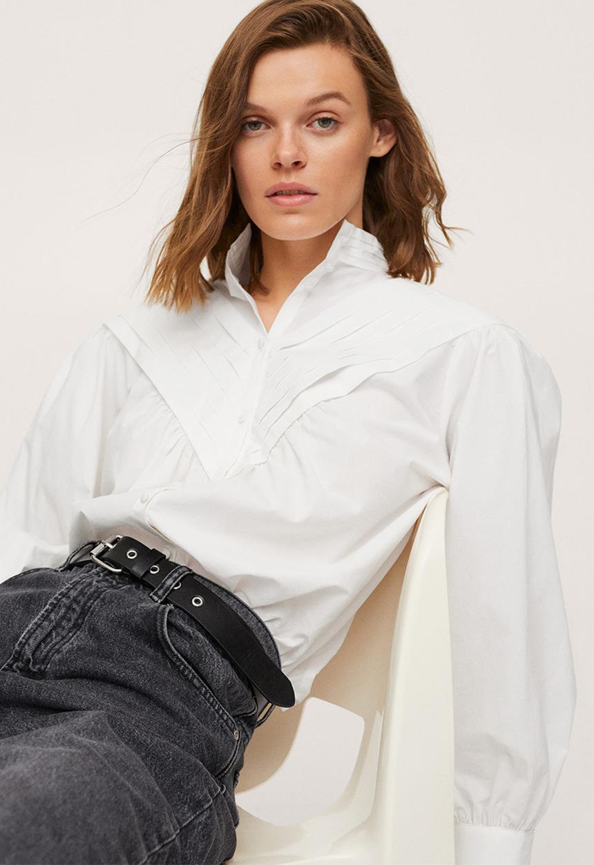 MANGO - Blouse scarlet - natural