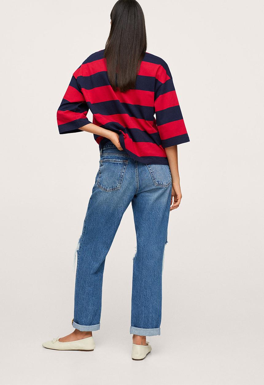 MANGO - T-shirt pstbut - navy