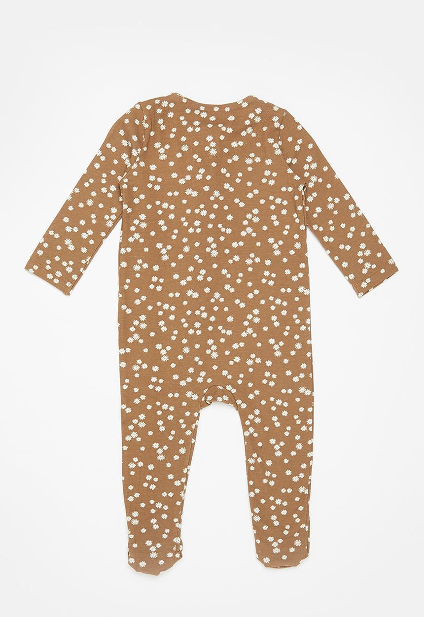 Cotton On - The long sleeve zip romper - brown