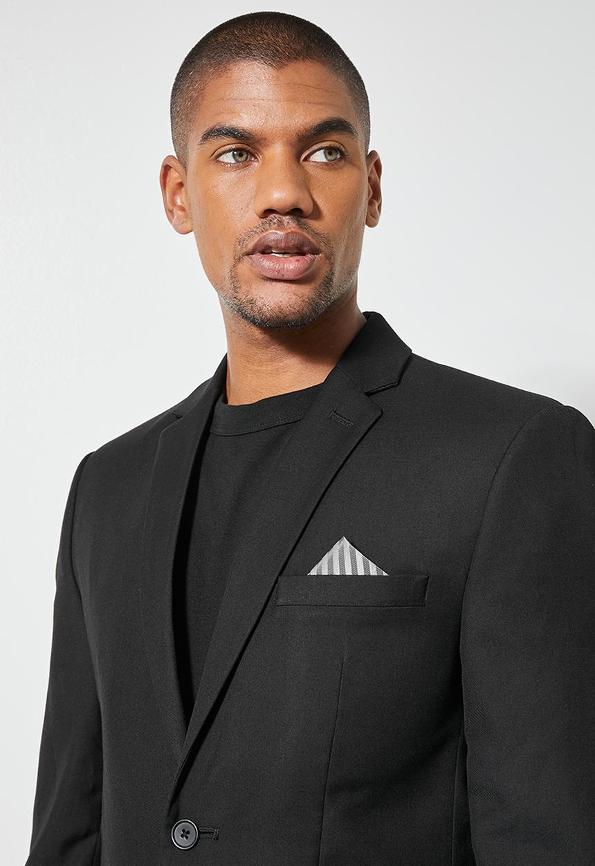 Superbalist - Regular fit 2-button single vent blazer - black