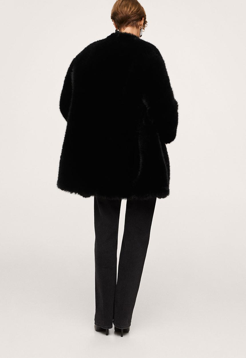 MANGO - Coat cruela - black