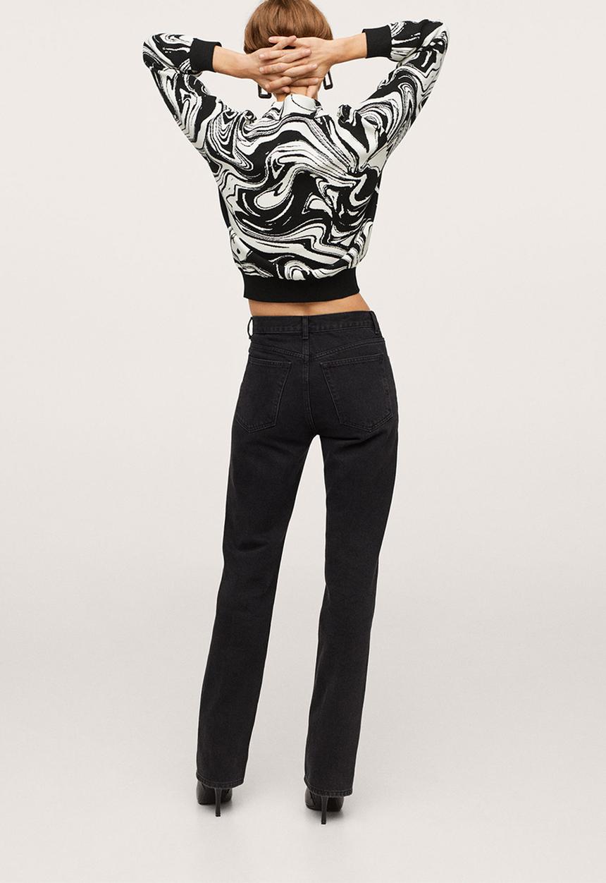 MANGO - Sweater mineral - black & white 