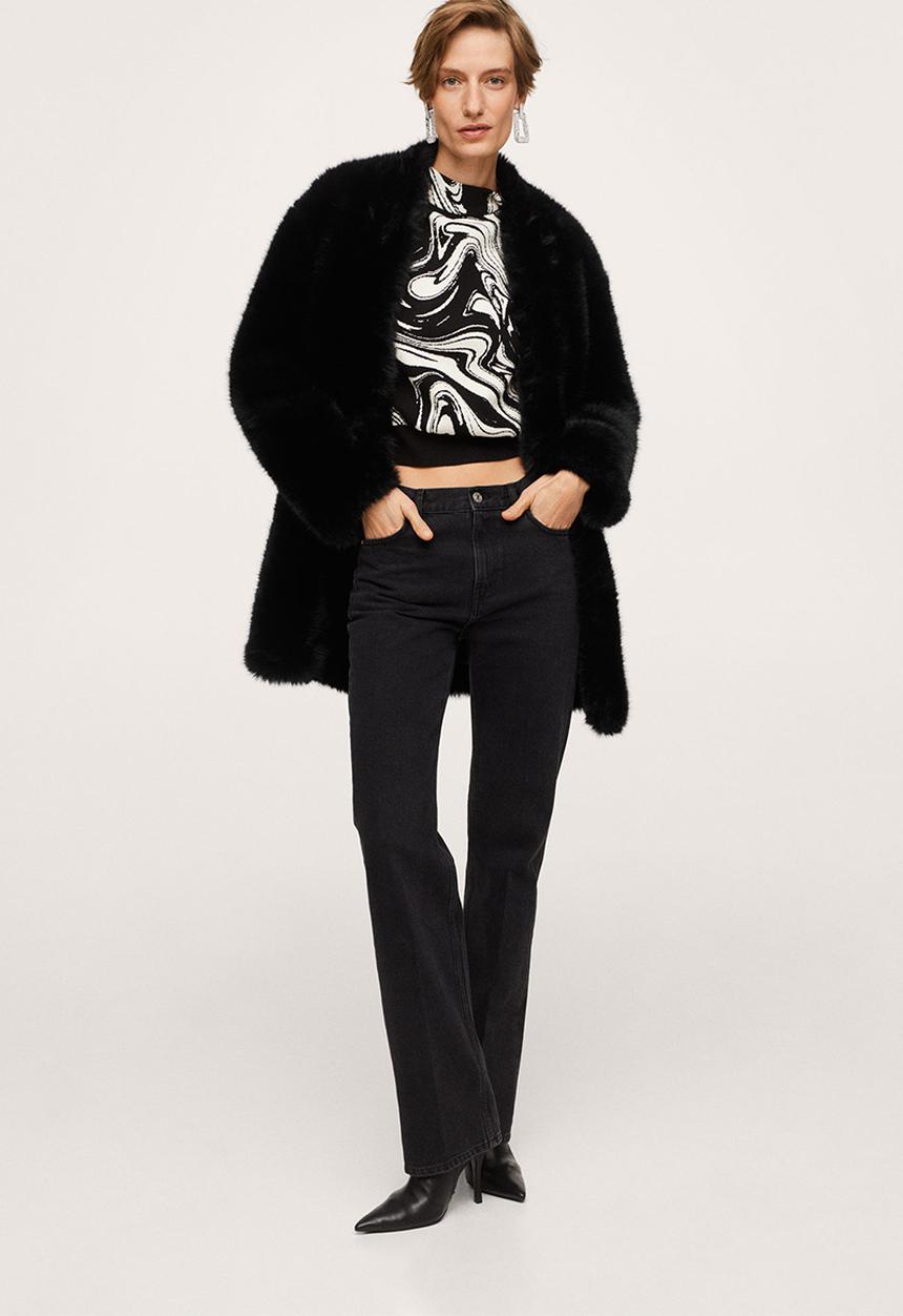MANGO - Sweater mineral - black & white 
