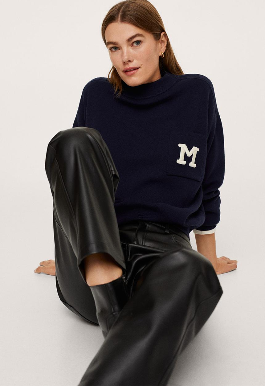 MANGO - Sweater emme - navy