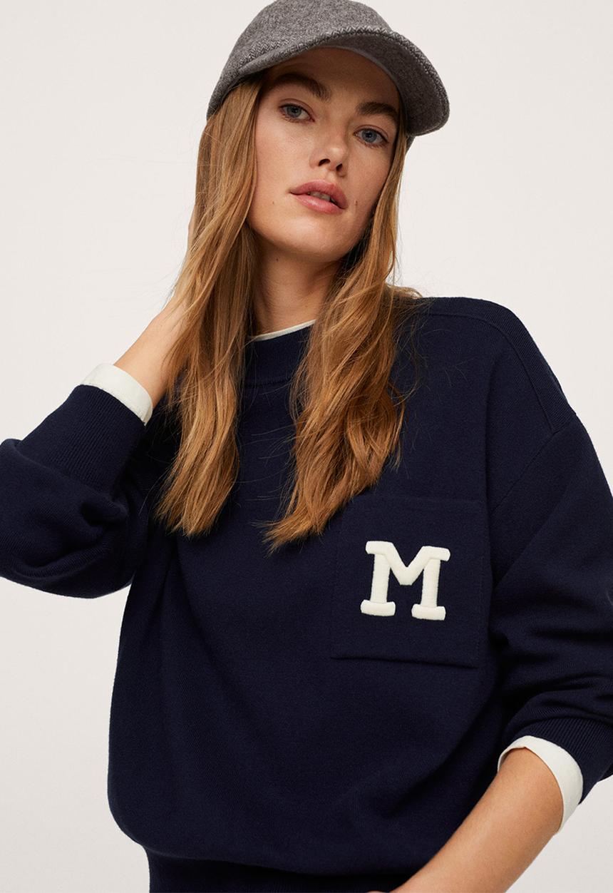 MANGO - Sweater emme - navy