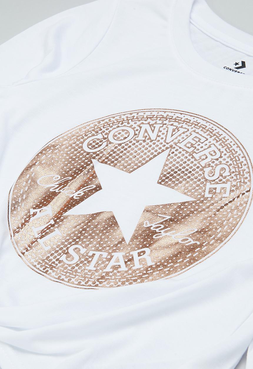 Converse - Cnvg ls tie front knit top - white