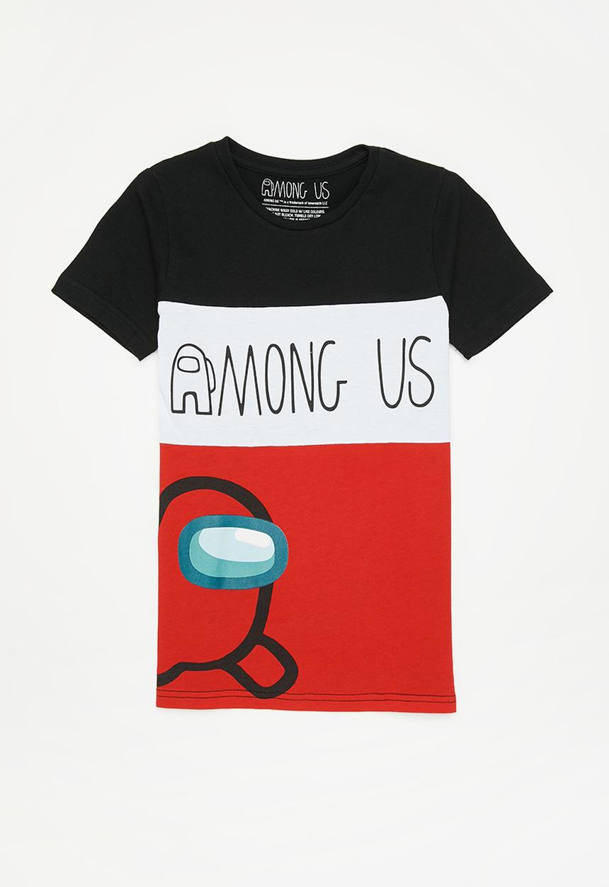 Rebel Republic - Among us colour block T-shirt - red