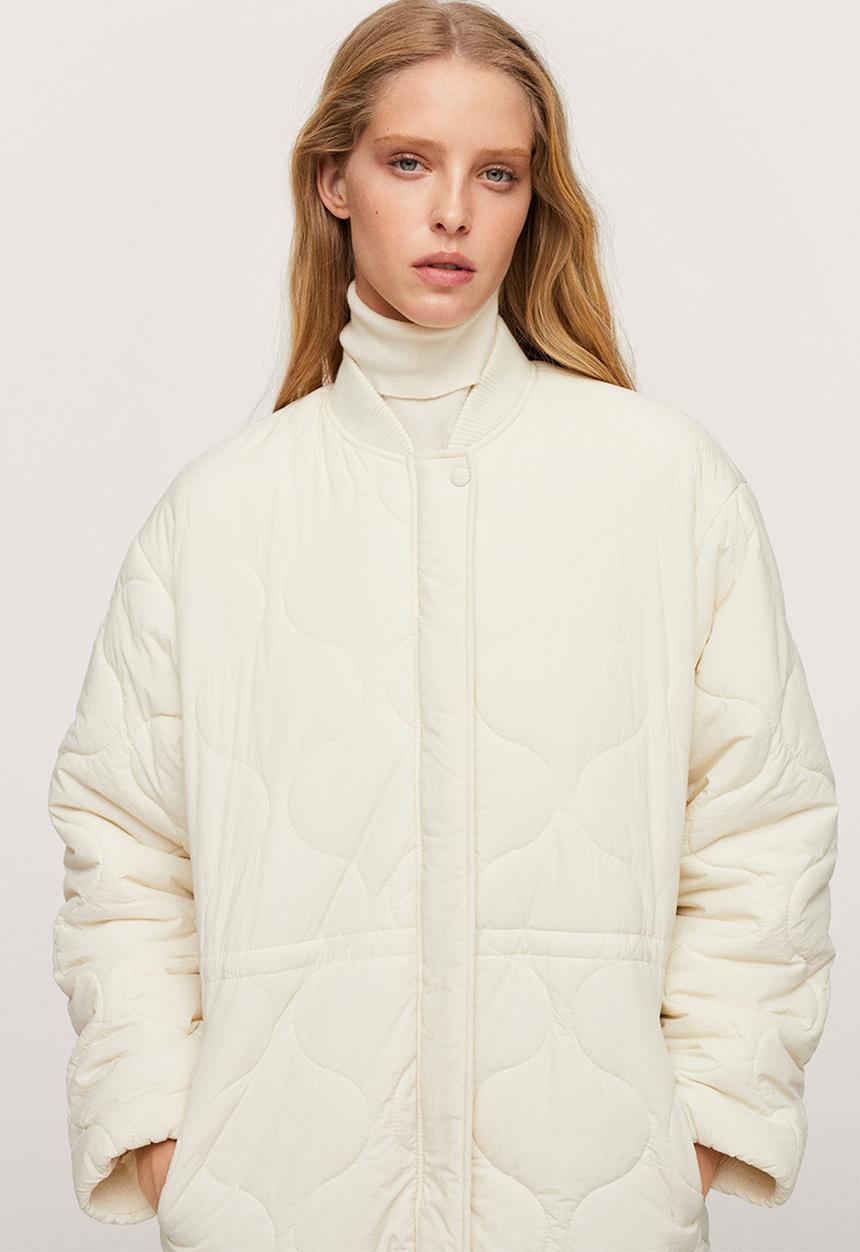 MANGO - Anorak snow - light beige