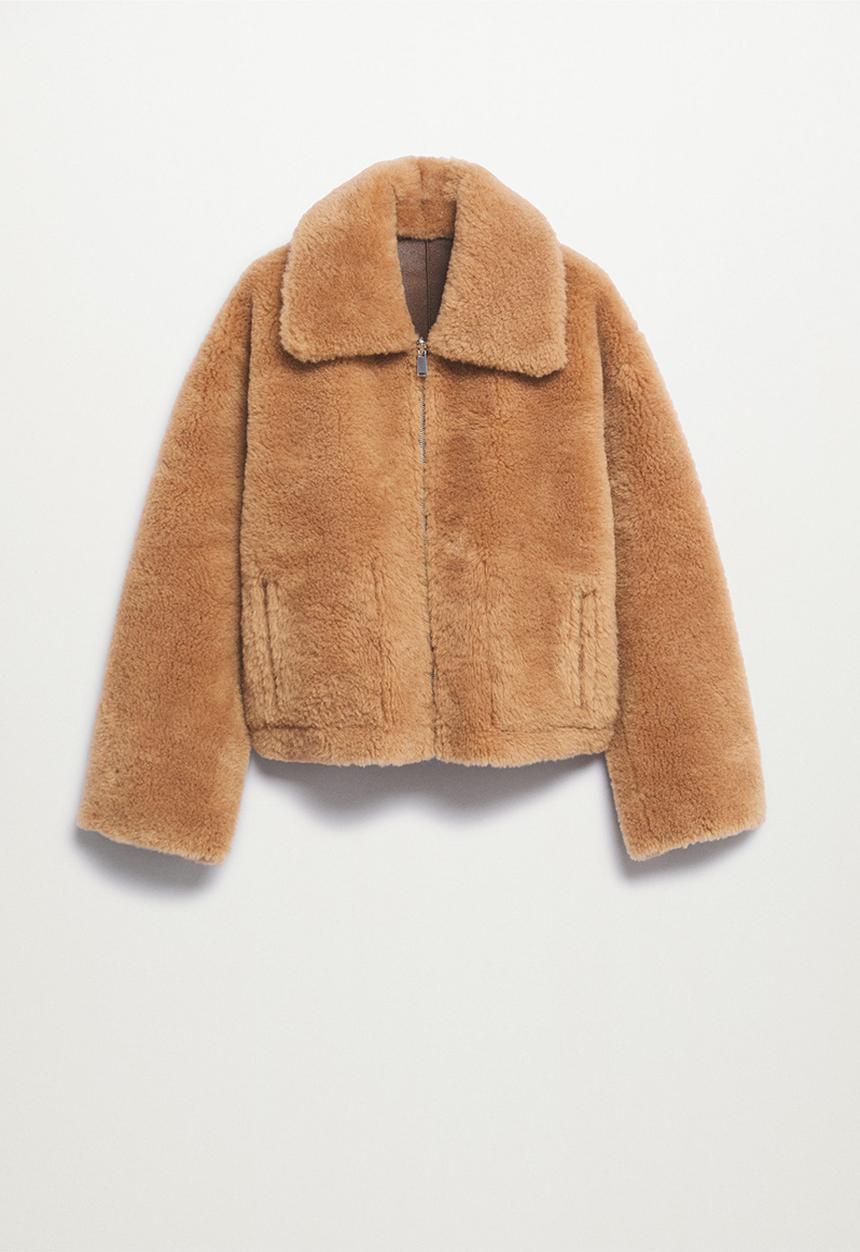 MANGO - Jacket splash - brown