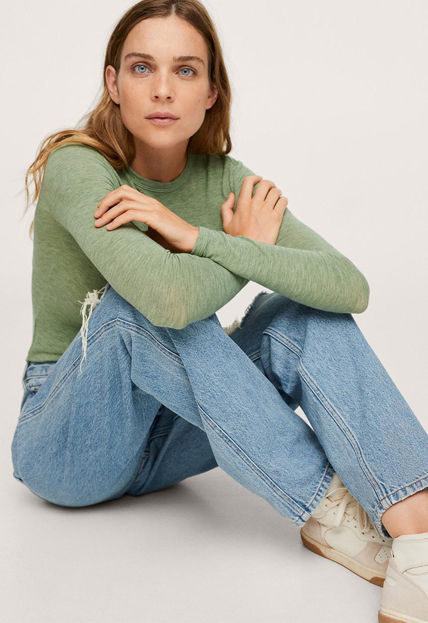 MANGO - T-shirt ringo - green