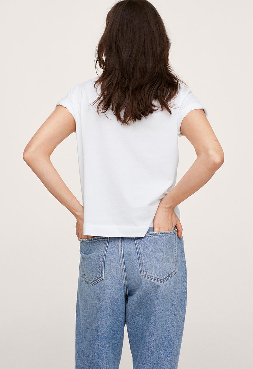 MANGO - T-shirt pstcirsu - white