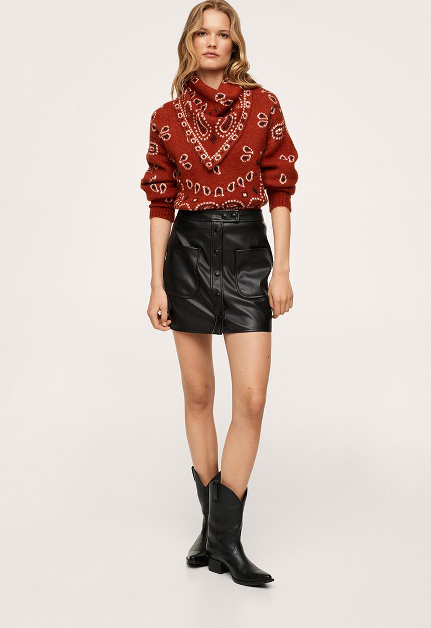 MANGO - Skirt mary - black