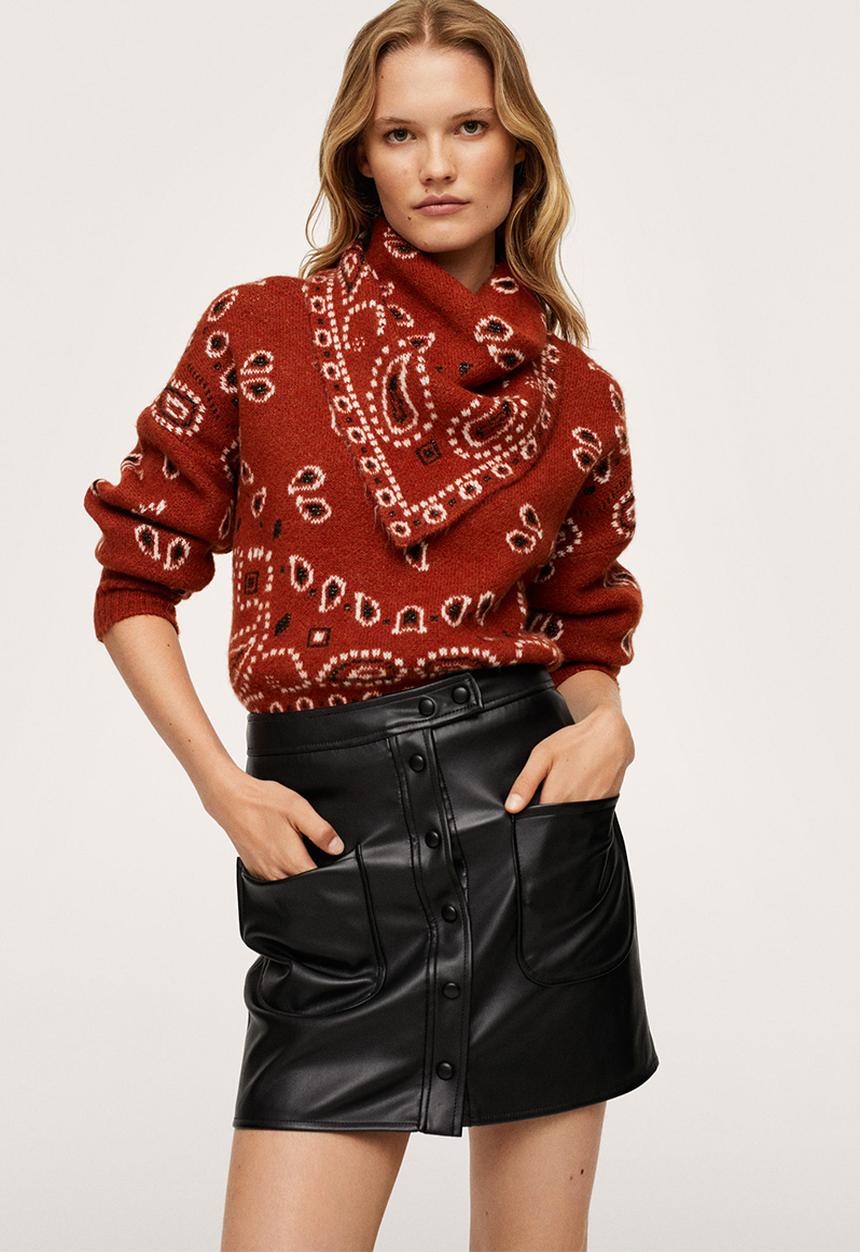 MANGO - Skirt mary - black