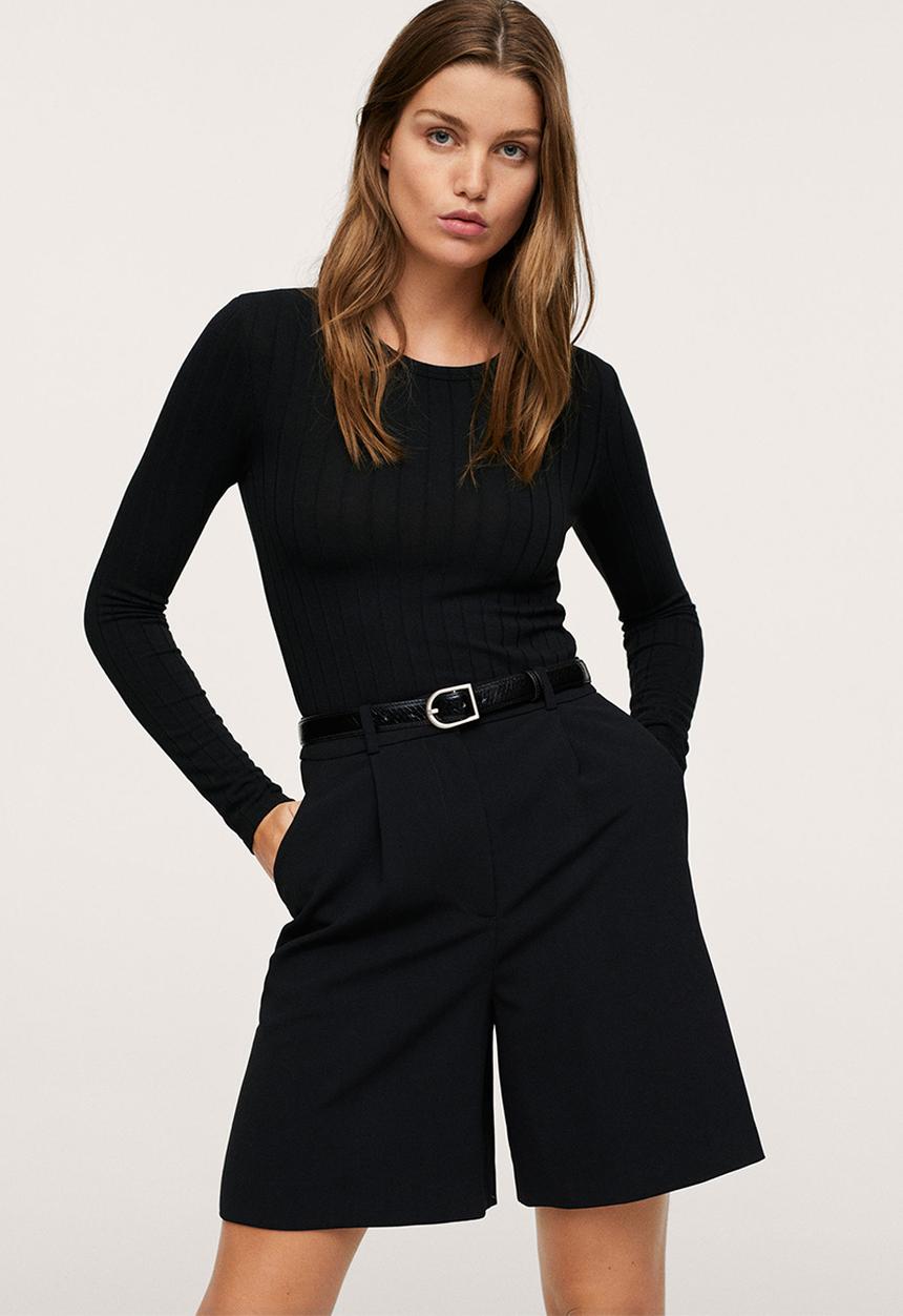 MANGO - T-shirt marta - black