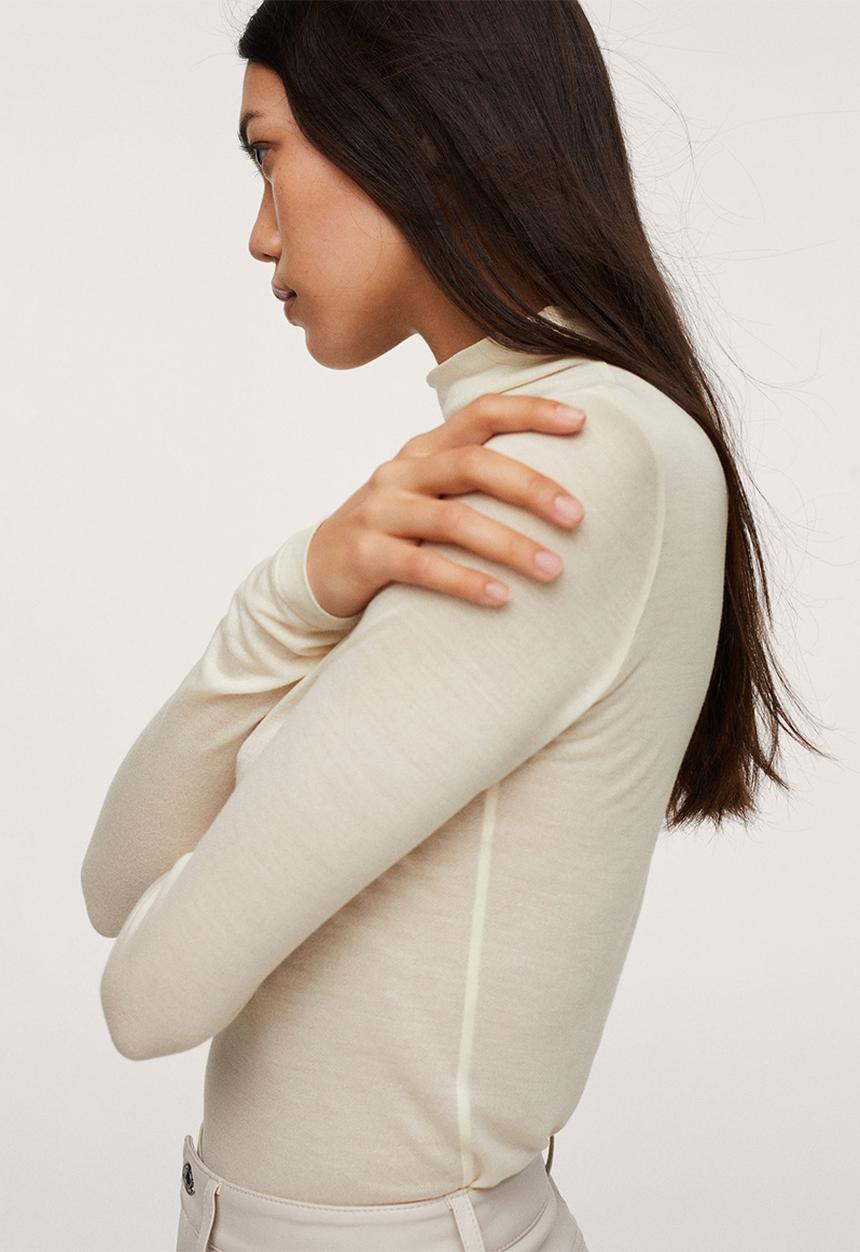 MANGO - T-shirt nima - light beige