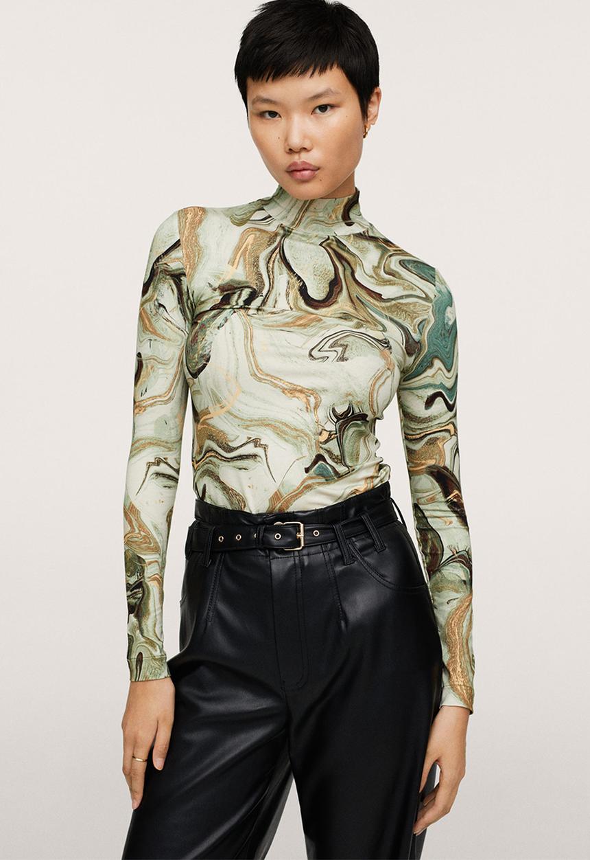 MANGO - T-shirt second - green
