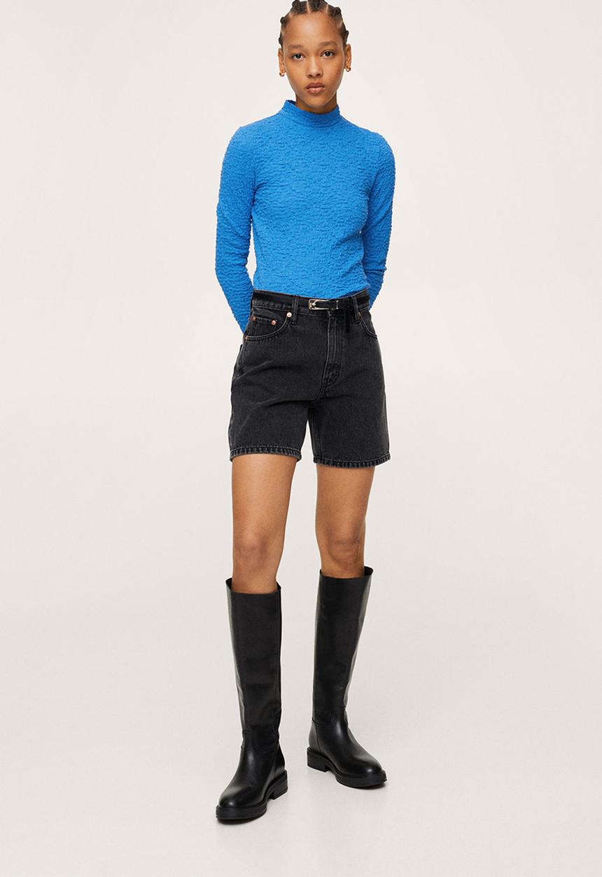 MANGO - T-shirt marian - medium blue