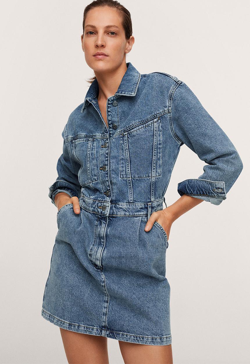 MANGO - Dress gillian - blue