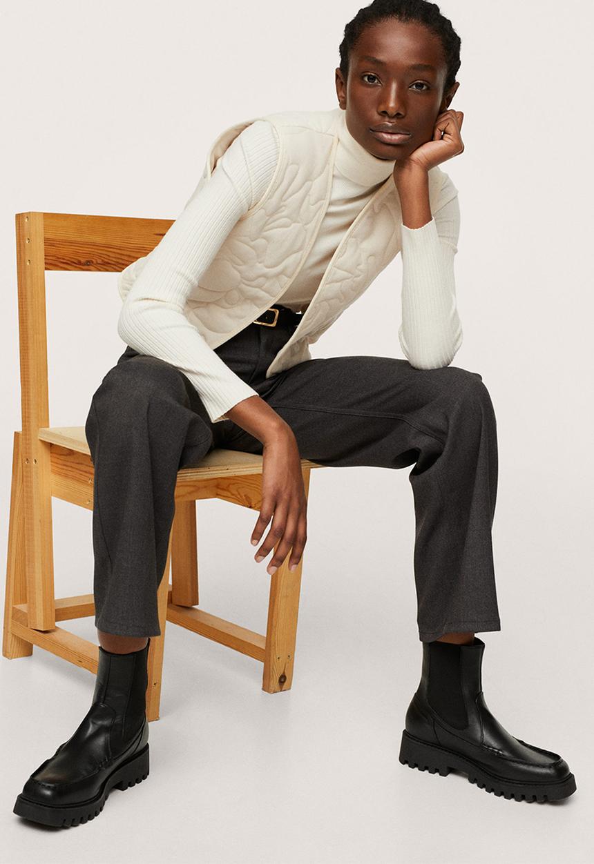 MANGO - Waistcoat cata - light beige