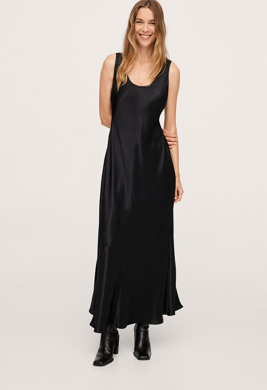 MANGO - Dress cava - black