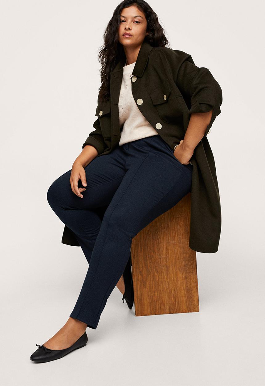 MANGO - Plus trousers travel - navy