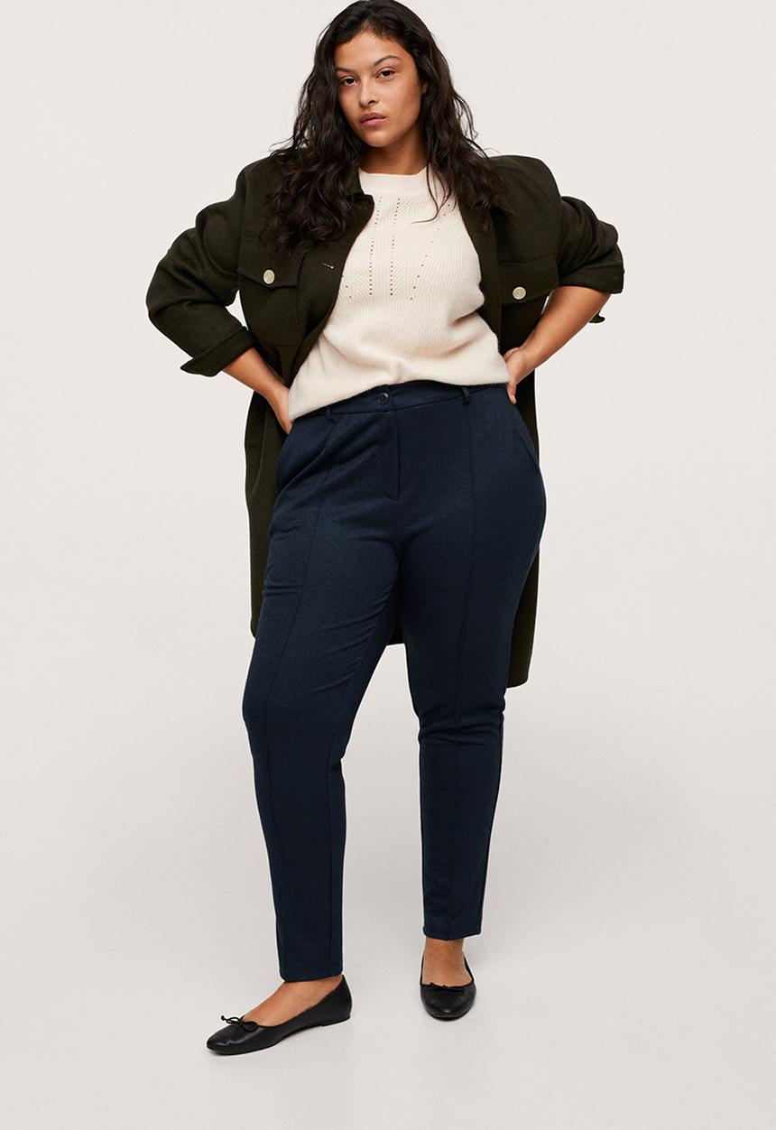 MANGO - Plus trousers travel - navy