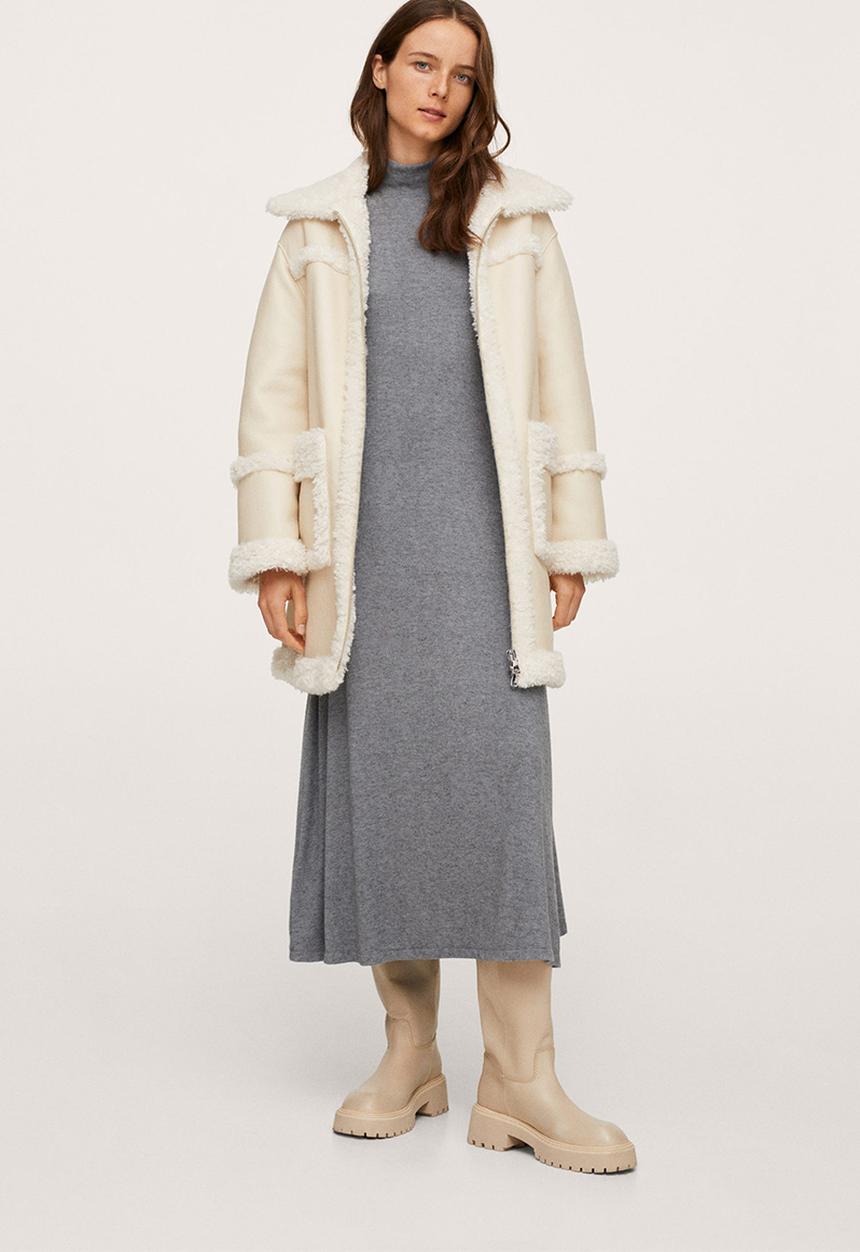 MANGO - Dress frima - medium grey