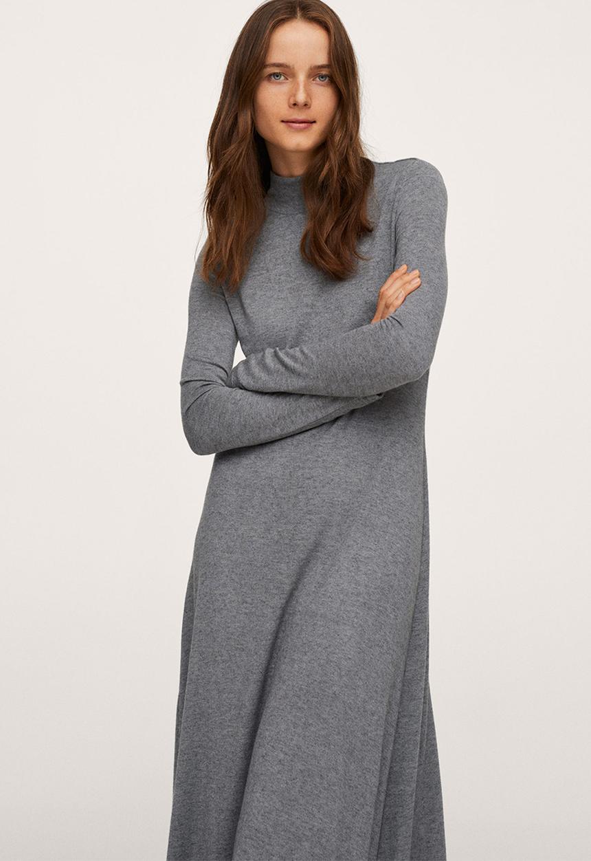 MANGO - Dress frima - medium grey