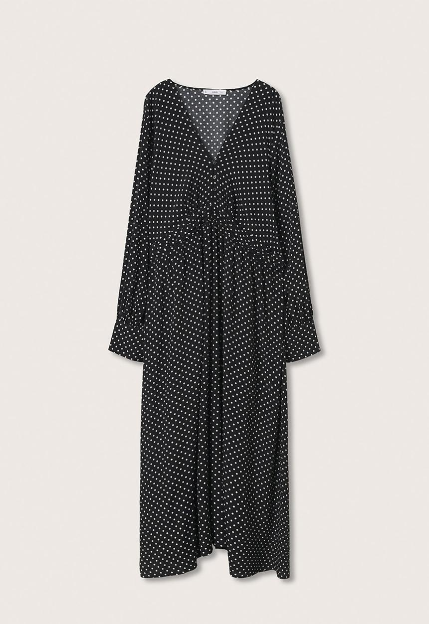 MANGO - Plus dress rose - black