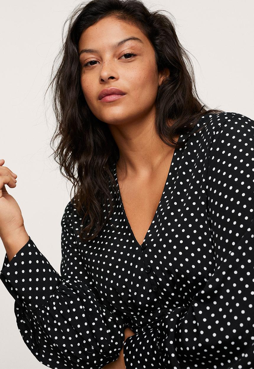 MANGO - Plus dress rose - black