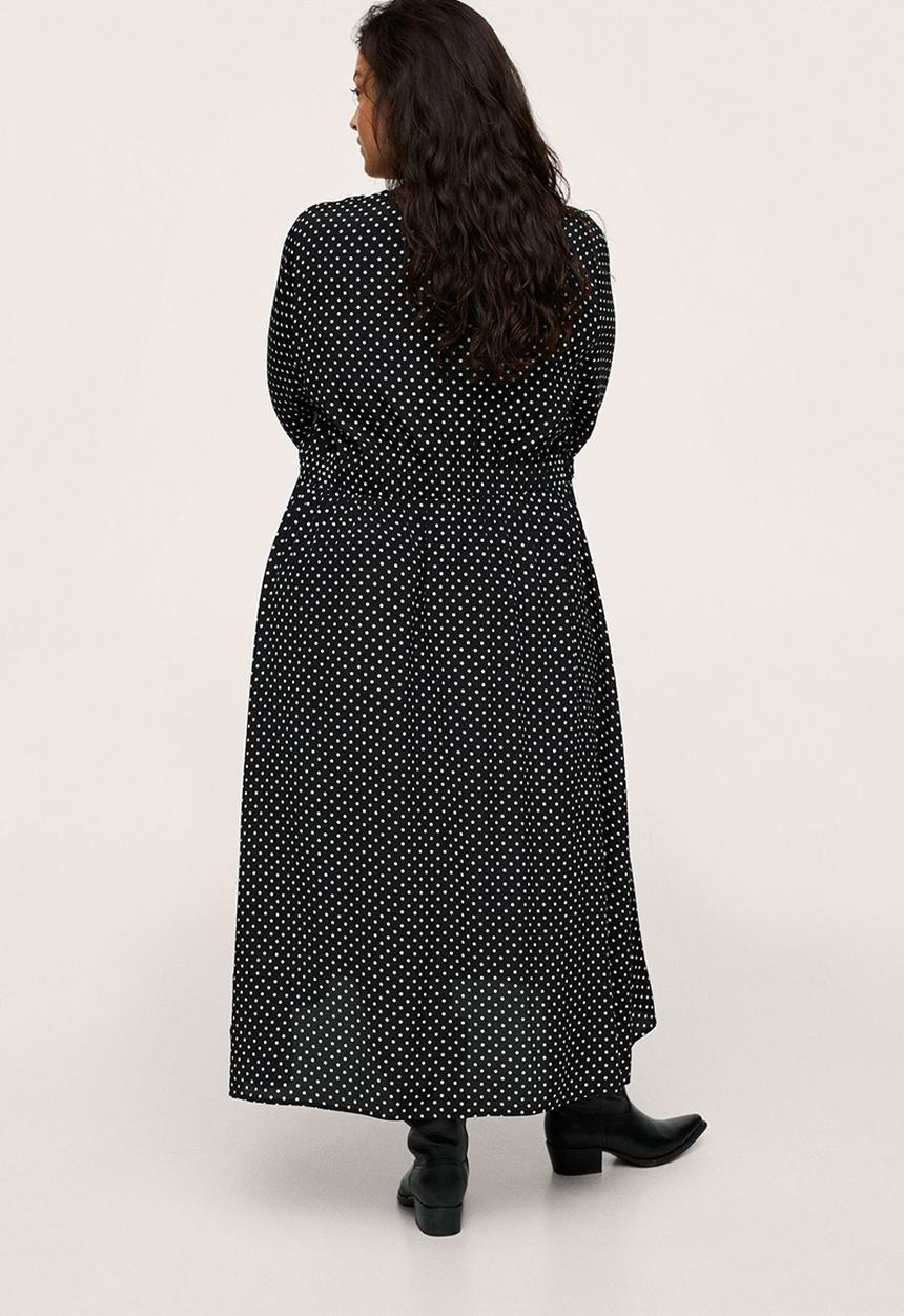 MANGO - Plus dress rose - black