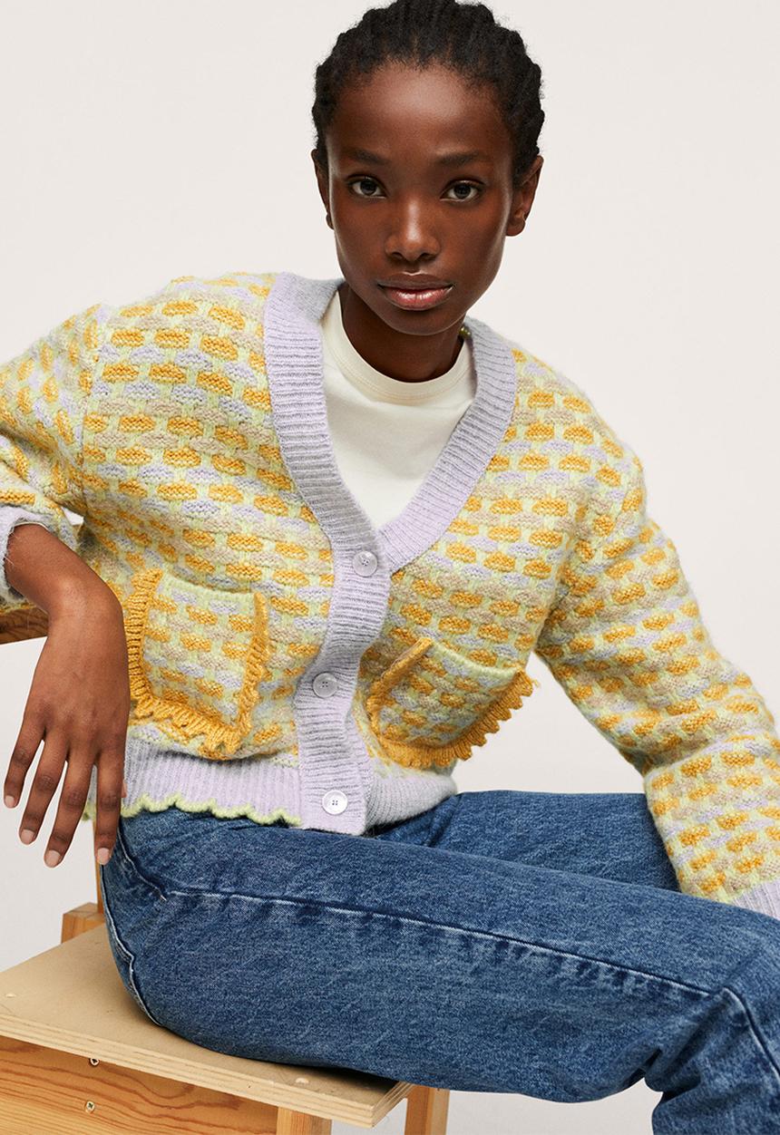 MANGO - Cardigan gofre - light/pastel purple