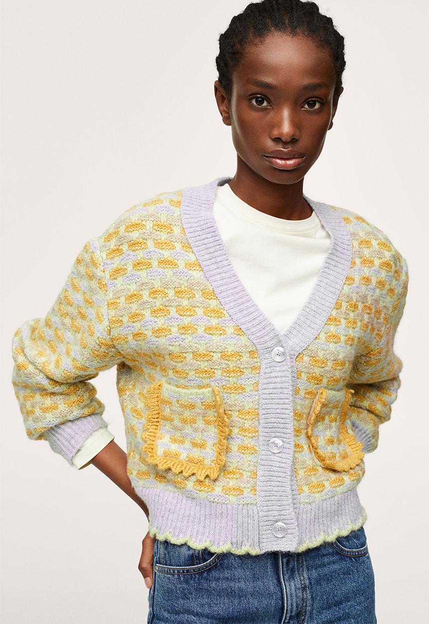 MANGO - Cardigan gofre - light/pastel purple