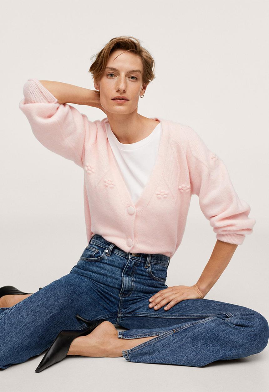 MANGO - Cardigan estrella - light/pastel pink