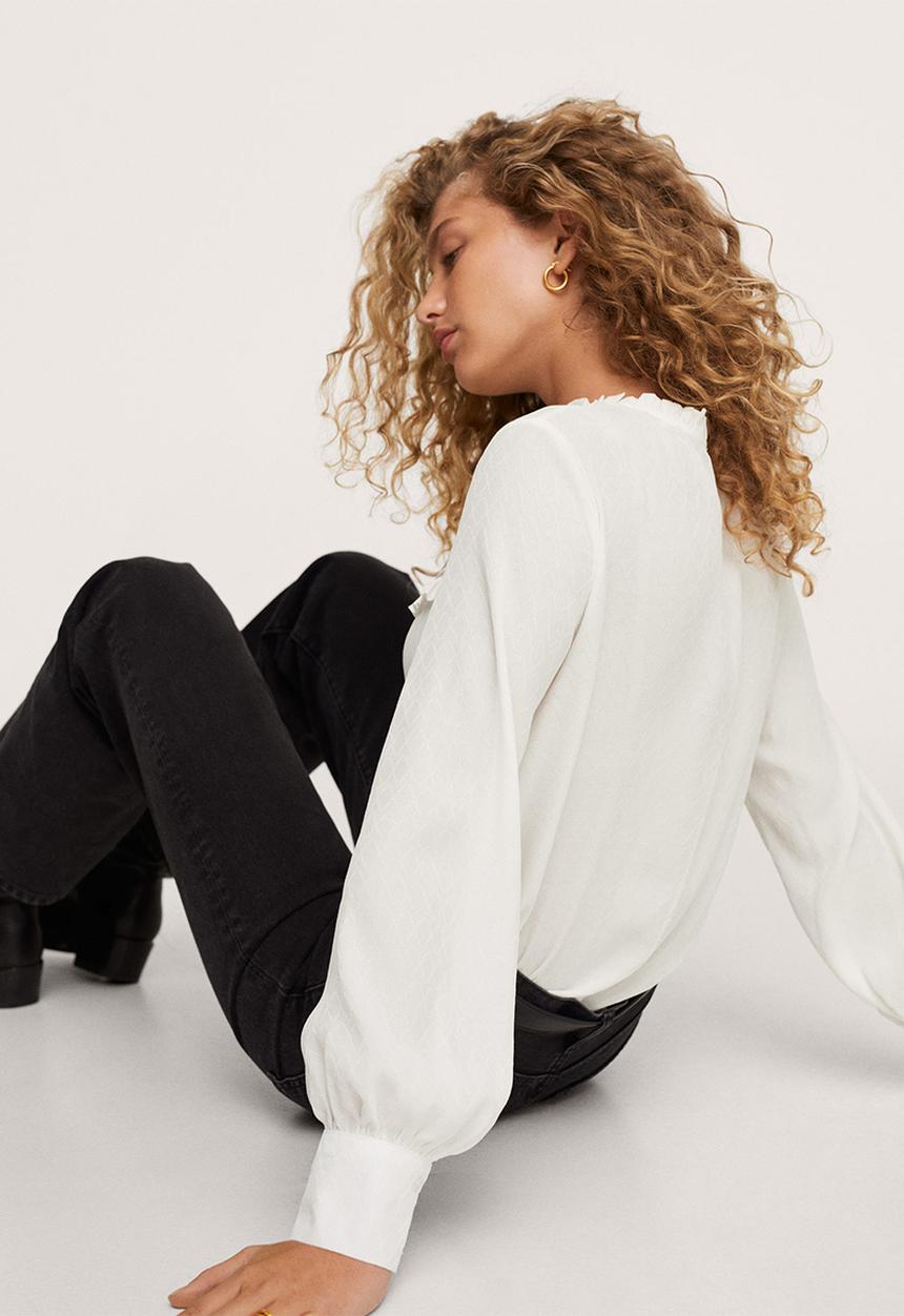 MANGO - Blouse jack - white