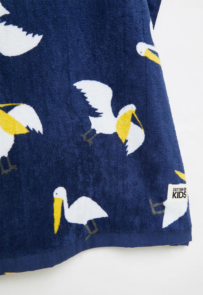 Cotton On - Kids hooded towel - indigo pelican